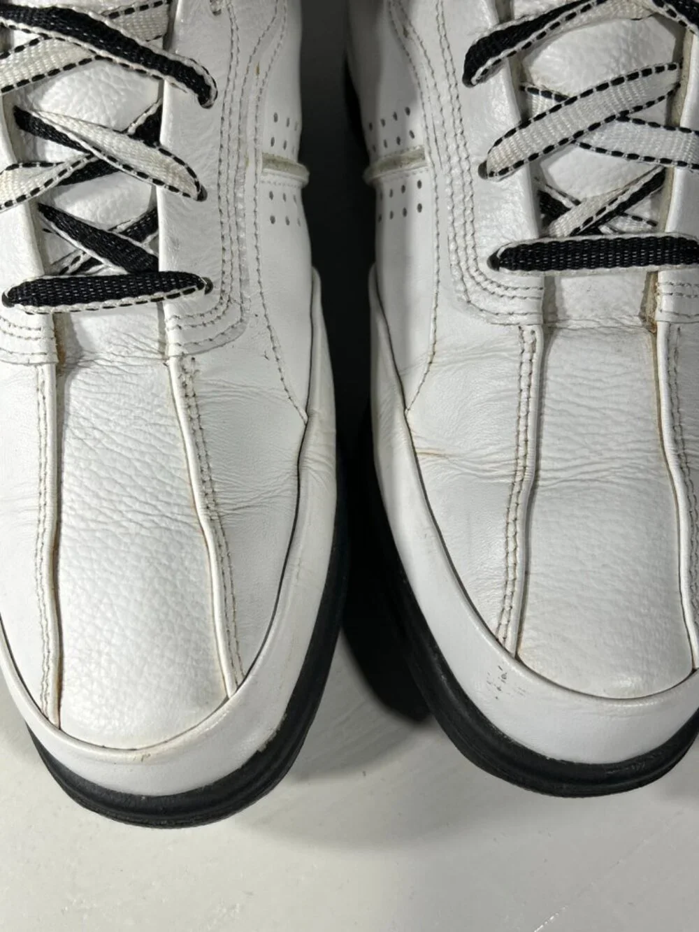 Footjoy eComfort Womens Leather Golf Shoes Size 6 M White Soft Spike Sneakers
